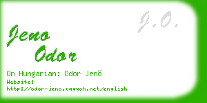 jeno odor business card